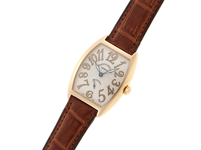 FRANCK MULLER フランク・ミュラー トノーカーベックス・サンセット 7500 S6 SUNSET イエローゴールド 女性用 手巻き時計【473】  の購入なら「質」の大黒屋（公式）