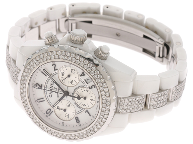 chanel white watch diamonds men