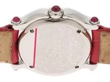 Chopard ショパール 時計 ハッピースポーツ 27/8245-21 5Pダイヤ ホワイト文字盤 SS/アリゲーターレザー レディース（2148103530869）【200】