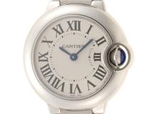 Cartier カルティエ 腕時計 バロンブルーSM　W69010Z4　シルバー　ステンレス　クォーツ　2016年正規【472】SJ