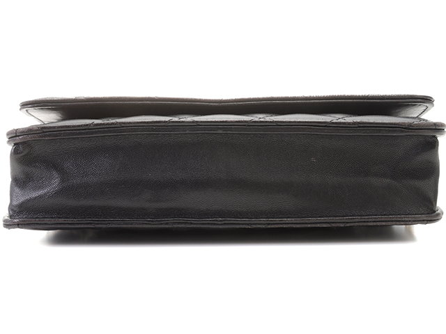 【美品】CHANEL（シャネル）マトラッセラムスキン長財布黒　チェーンウォレット CHANEL シャネル マトラッセ チェーンウォレット A33814