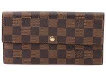 LOUIS VUITTON 　ルイ・ヴィトン　ポルトフォイユ・サラ　ダミエ　エベヌ　N61734【４６０】21478103539862