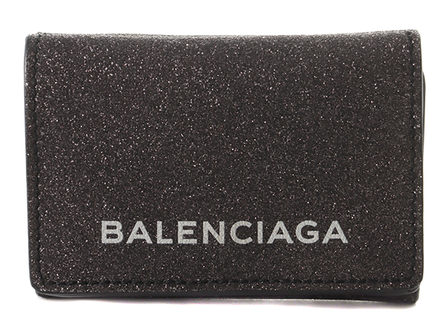 人気商品！】 BALENCIAGA グリッター 三つ折り財布 小物 