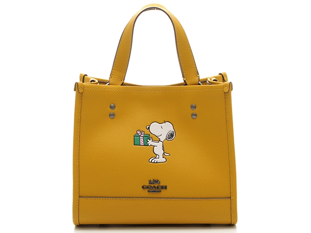 新品 COACH  yellow コーチ デンプシー トート 22リファインドペブルレザー