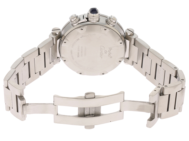 Cartier カルティエ パシャ シータイマー クロノグラフ W31089M7 42mm デイト スモールセコンド シルバー SS ステンレス メンズ 自動巻き【6ヶ月保証】【腕時計】