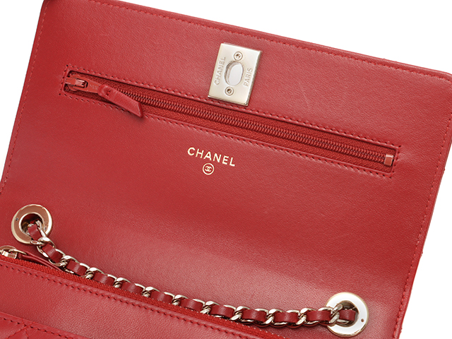 CHANEL シャネル レトンディCC マトラッセチェーンウォレット