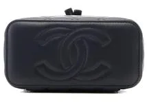 CHANEL シャネル マトラッセ トップハンドル チェーンバニティ ネイビー/GP ラムスキン【430】2148103545252  の購入なら「質」の大黒屋（公式）