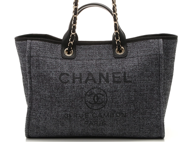 【良品/リペア】CHANEL（シャネル）ドーヴィル キャンバス トートバッグ