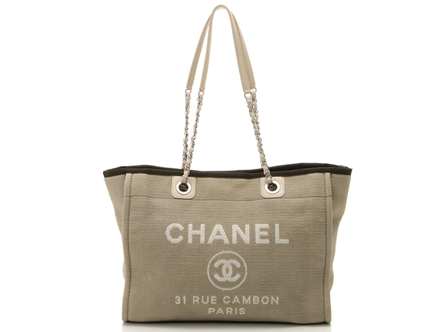 CHANEL シャネル ドーヴィルＭＭ チェーントート カーキ／ＳＶ