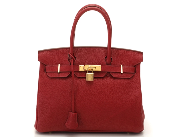 HERMES エルメス ハンドバッグ バーキン30 ルージュガランス トゴ ゴールド金具 ▢R刻印 2148103546389【430】