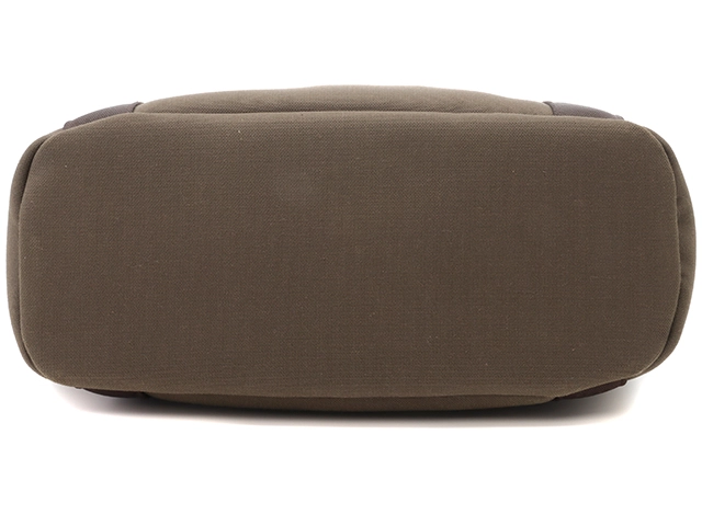 HERMES　エルメス　サックドパンサージュ　カーキ/ブラウン　シルバー金具　A刻印【432】2148103546723