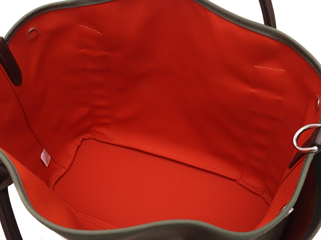 HERMES　エルメス　サックドパンサージュ　カーキ/ブラウン　シルバー金具　A刻印【432】2148103546723