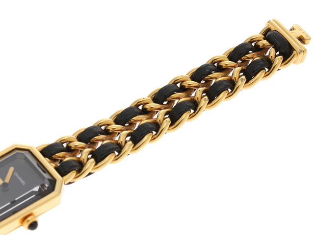 CHANEL シャネル プルミエールL H0001 GP/革 クォーツ【431】 の