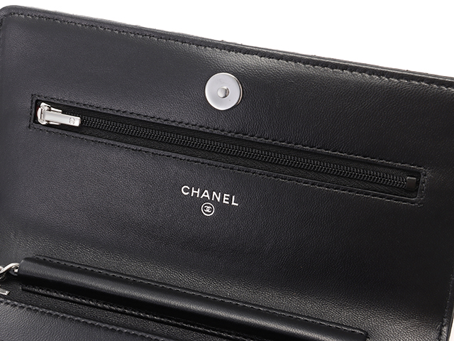 CHANEL シャネル クラシックチェーンウォレット ブラック／SV