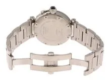 Cartier カルティエ　パシャシータイマー　SS　ブラック文字盤　メンズ腕時計【433】