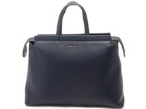 FURLA フルラ 2WAYショルダーバッグ　ネイビー レザー　G6782【434】