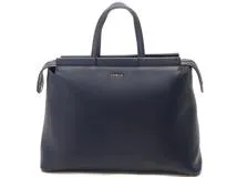 FURLA フルラ 2WAYショルダーバッグ ネイビー レザー G6782【434