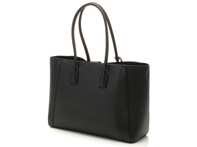 MICHAEL KORS◇トートバッグ/レザー/BLK-