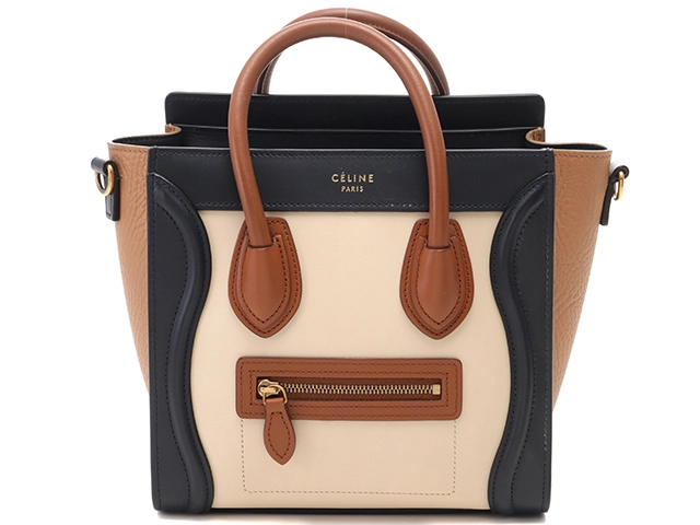 CELINE セリーヌ(旧ロゴ)　ラゲージ ナノショッパー ショルダーバッグkannusedブランド