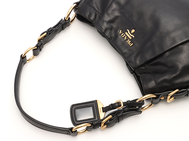 PRADA プラダ ワンショルダーバッグ ブラック レザー 【436