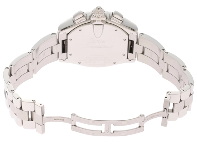CARTIER　カルティエ　ロードスター クロノ　W62019X6　ステンレス　SS　シルバー　メンズ　自動巻き【432】2143300215687