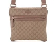 GUCCI グッチ　GGスプリームワンショルダー ピンクベージュ PVC　レザー【431】2148103557767