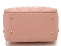 CHANEL　シャネル　マトラッセ　2WAY　バニティバッグ　ピンク　230712　【472】AM