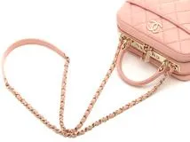 CHANEL　シャネル　マトラッセ　2WAY　バニティバッグ　ピンク　230712　【472】AM