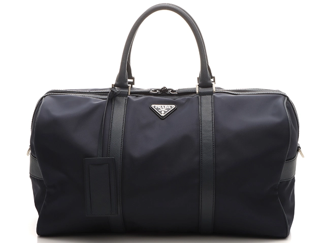 PRADA プラダ ボストンバッグ ネイビー ナイロン/レザー 2VC002【460】2148103558252 の購入なら「質」の大黒屋（公式）