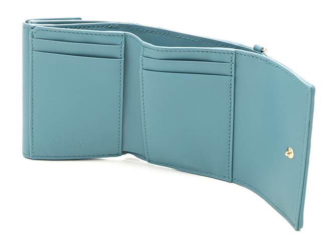 DIOR レディディオール ロータスウォレット クラウドブルー 財布 楽天