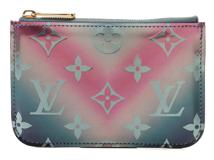 LOUIS VUITTON　ルイ・ヴィトン　ポルトフォイユ・クレ　M90524　ヴェルニ　ピンク　ブルーグルーデーション　【432】2148103559099