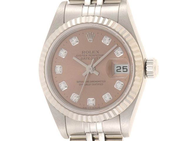 P番 ROLEX ロレックス 腕時計 デイトジャスト26 79174G ピンク10Pダイヤモンド文字盤 ステンレス／K18ホワイトゴールド ジュビリー  自動巻【472】SJ の購入なら「質」の大黒屋（公式）