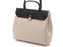 HERMES エルメス エールバッグPM ナチュラル/ブラック GP トワル HERMES エルメス エールバッグPM ナチュラル/ブラック GP トワル