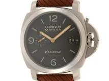 PANERAI パネライ 腕時計 ルミノールマリーナ1950 3デイズ PAM00351 チタン／革ベルト ブラウン文字盤 シースルーバック  自動巻 2011年国内【472】SJ