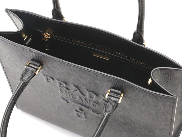 PRADA プラダ ミディアムサフィアーノレザーハンドバック 1BA337