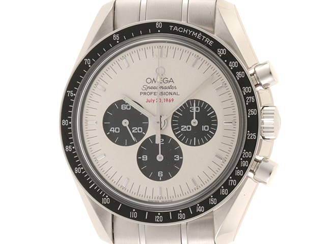 OMEGA オメガ 腕時計 スピードマスター プロフェッショナル 3569.31.00 アポロ11号 35周年記念 ステンレス ホワイト/ ブラック文字盤 自動巻き 2005年正規品【472】SJ