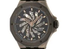 EDOX エドックス 腕時計 デルフィン オリジナル メカノ 60TH アニバーサリー リミテッド エディション 85304-357GN-NRN1 ステンレススティールグレーPVD ブラックスケルトン 自動巻き【472】SJ