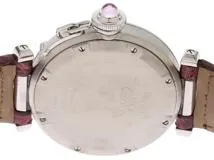 Cartier カルティエ パシャC クリスマス限定 W3108299 SS/革 自動巻き メンズ ピンク【430】2148103563492
