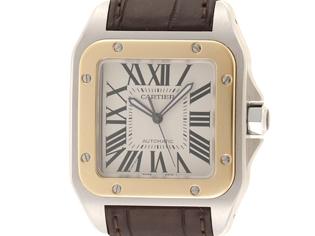 Cartier カルティエ メンズ時計 サントス100LM W20072X7 オートマチック YG/SS/革 【434】  の購入なら「質」の大黒屋（公式）