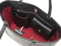 CHANEL　シャネル　マトラッセトートバッグ　ブラック/GP　レザー【460】2148103564338