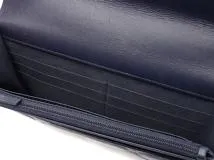 CHANEL シャネル CHANEL19 マキシ マトラッセ チェーンウォレット ヴィンテージ加工 ネイビー ゴールドxシルバー金具 2148103564369【200】