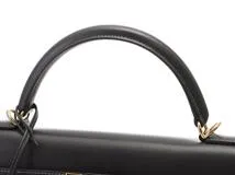 HERMES エルメス ハンドバッグ ケリー32 グレー系 ボックスカーフ ゴールド金具 □E刻印 2148103564420【430】