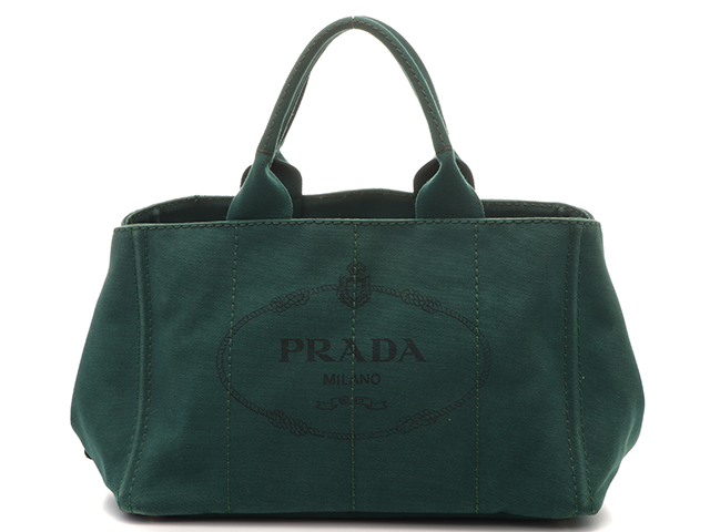 PRADA プラダ カナパM グリーン キャンバス BN2642 ハンドバッグ 