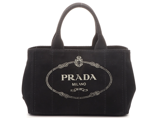 PRADA プラダ カナパミニ 1BG439 キャンバス ブラック【430