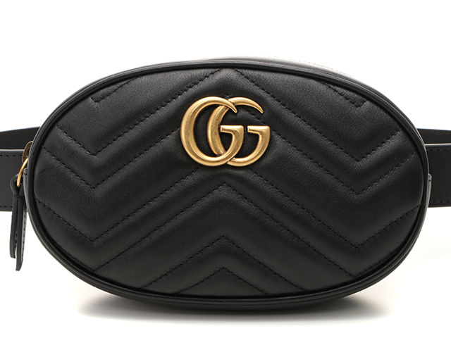 GUCCI グッチ ウエストポーチ GGモーメントベルトバッグ ブラック 