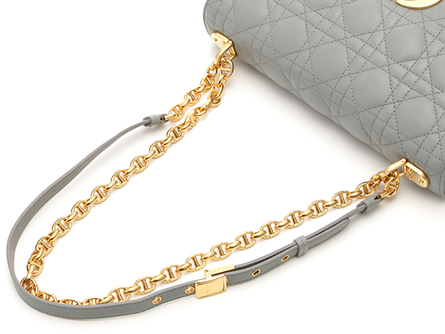 DIOR ディオール DIOR CARO ミディアムバッグ グレー カーフ