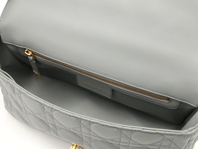 DIOR ディオール DIOR CARO ミディアムバッグ グレー カーフ