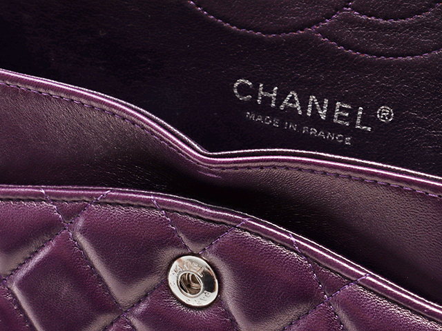 CHANEL シャネル マトラッセwフラップ チェーンショルダー パープル