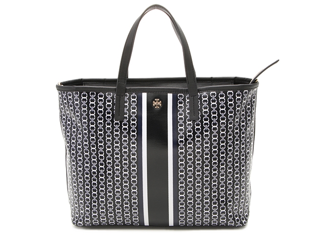 TORY BURCH トリーバーチ バッグ ２WAYトート ブラック／ホワイト PVC ...