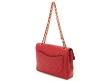 CHANEL シャネル マトラッセ ショルダーバッグ Wチェーンショルダー レッド 14*****【432】2148103565281